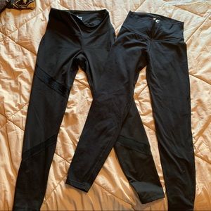 Lot of 2 Old Navy Active Black Leggings Medium